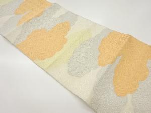 雲に唐草・古典柄模様織出し名古屋帯